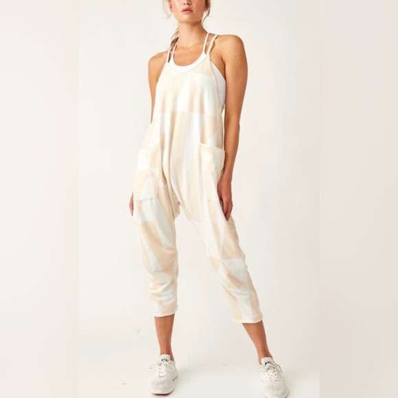 Free People X FP Movement Hot Shot Printed Onesie in Bamboo Incline Combo NWT - Picture 9 of 9